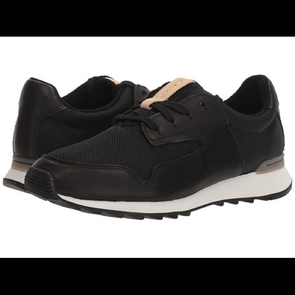 Clarks Shoes - 🆕 Floura Mix Black Leather Sneaker